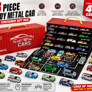 48 Piece Alloy Metal Car With Container Gift Box