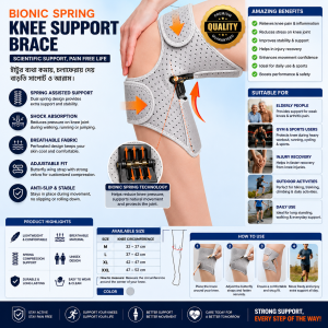 Bionic Spring Knee Support Brace 2pc