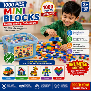 Building Blocks Assembled Plastic Building Blocks 1000pc