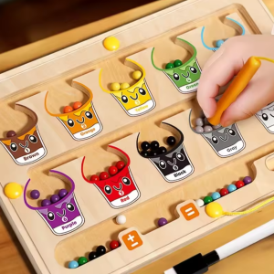 Educational Magnetic Color Sorting Board Montessori Wooden Toy For Children