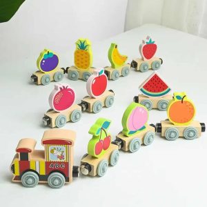 Wooden Magnetic Train Set 01
