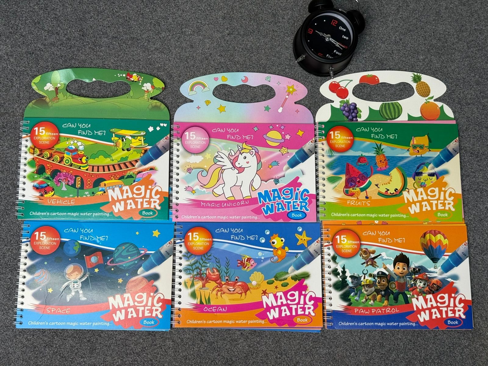 Water Painting Magic Book For Kids Imagination - Model-2 2pc