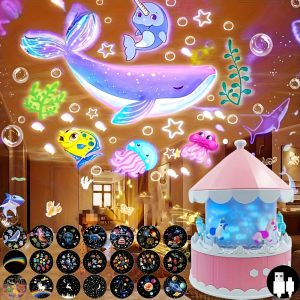 Spinning Rotating Star Projector Lamp with 21 Films Creative