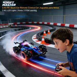 Drift Master 2.4G RC Stunt Car with LED Lights – High-Speed Remote Control Drift Car for Kids