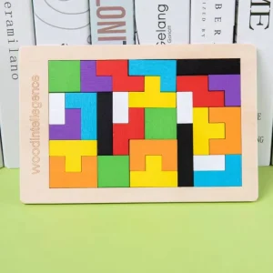 Colorful 3D Puzzle Wooden Tangram Math Toys