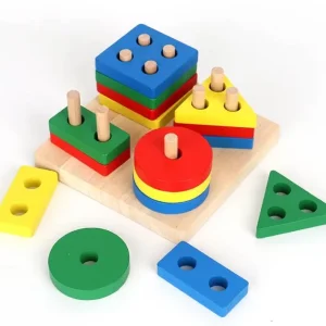 Montessori Wooden Sorting and Stacking Toys