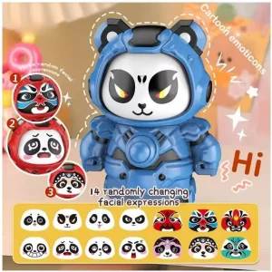 Fun Sichuan Opera Face Changing Panda Dolls Stress Reducing Toy - Blue