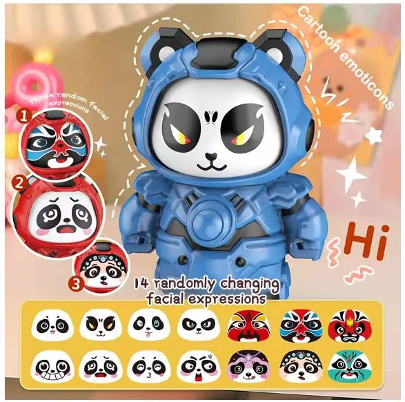 Fun Sichuan Opera Face Changing Panda Dolls Stress Reducing Toy - Blue