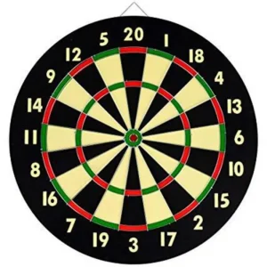 Double Faced Wooden dartboard - 15 inc