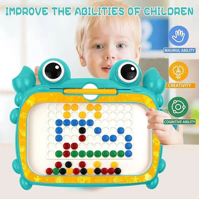 Magnetic Drawing Board for Kids with 50Pcs Magnetic Beads and 1 Pen