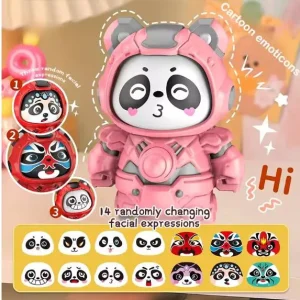 Fun Sichuan Opera Face Changing Panda Dolls Stress Reducing Toy - Pink