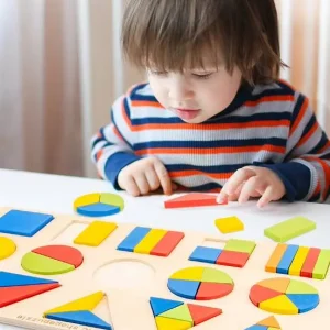 Children's Montessori Teaching Geometric Shape Board Puzzle