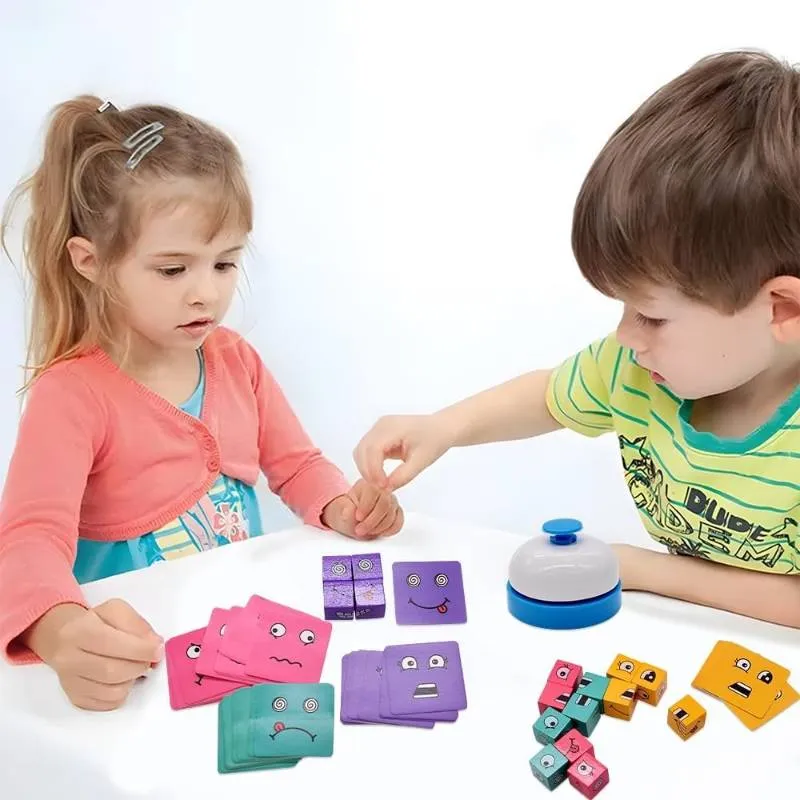 Wooden Cube Puzzle Game with Bell
