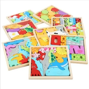 Wooden 3D Puzzles 1pc