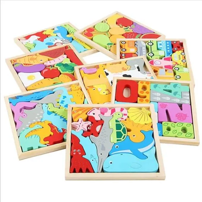 Wooden 3D Puzzles 1pc