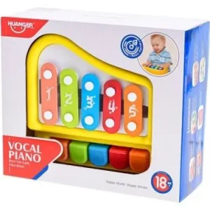 18x18cm plastic Mini Club piano and xylophone + notes