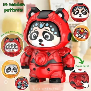 Fun Sichuan Opera Face Changing Panda Dolls Stress Reducing Toy - Red