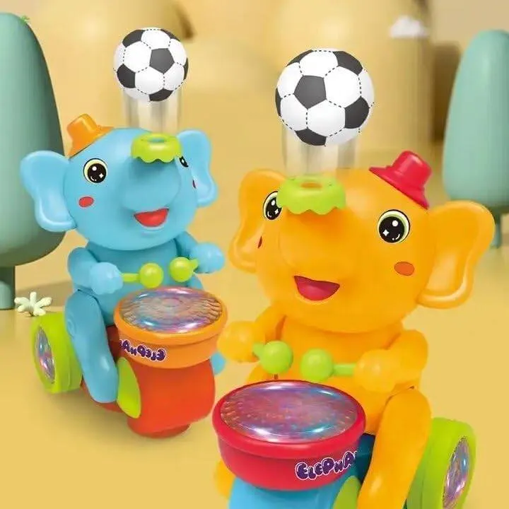 Musical Walking Elephant Drummer Blowing Ball Toys
