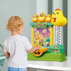 Electronic Steering Wheel Detachable Legs Mini Automatic Catch Bean Kids Gaming Machine With Light And Music