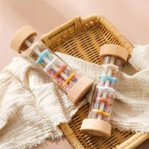 WODI Wooden Rain Stick Baby Rattle Toys