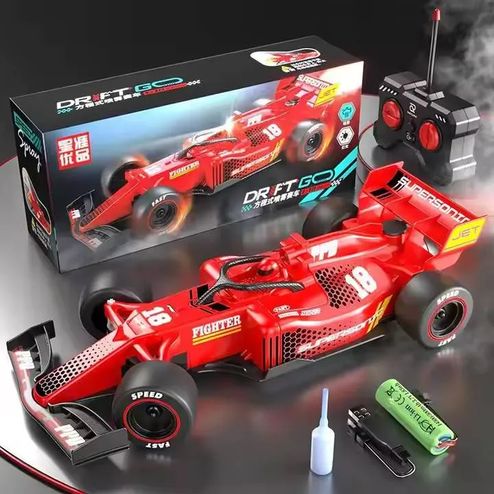 F1 Formula High Speed Racing Car Rechargeable Spray Electric Drift Remote Control Car