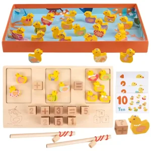 Montessori Math Education with Lovely Little Duck Fishing Toys