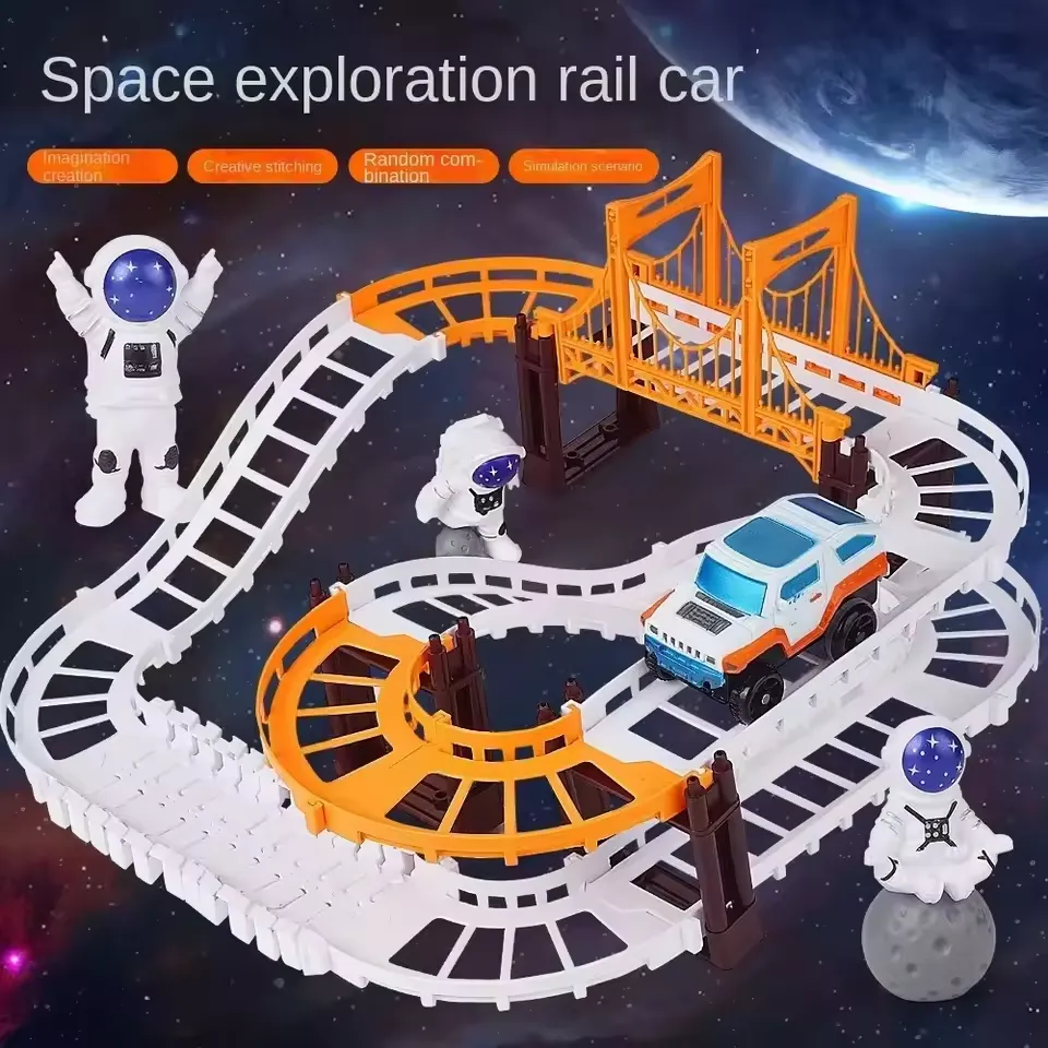 Railway Track Electric Astronaut Train Toy