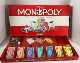 Vintage 1995 Waddingtons Monopoly UK Red Box: