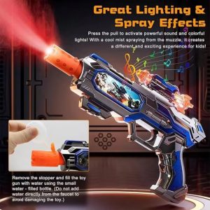 ThunderStrike X-9 Electronic Toy Blaster with LED Lights, Sound & Mist Spray Effects