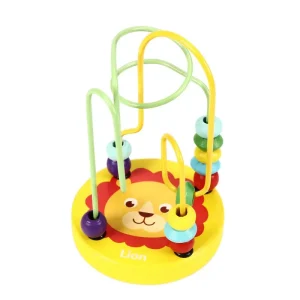 Bead Maze Toy for Toddlers Wooden Colorful Roller Coaster Educational Circle Toys for Kids - Small