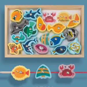 Kids Bead & Rope Game - Fish