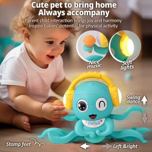 Octopus Magic Dance Toy – Light Up Musical Dancing Octopus with Headphones 3+