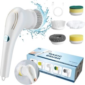 Rechargeable Electric Scrubber – Multi-Purpose Cleaning Brush with 5 Attachments