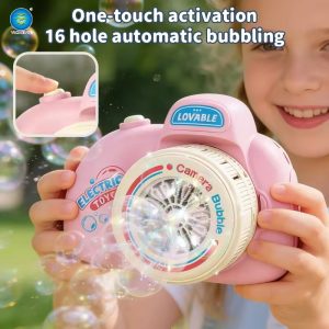 Fully Automatic Bubble Camera – Electric Bubble Blower Camera Toy for Kids