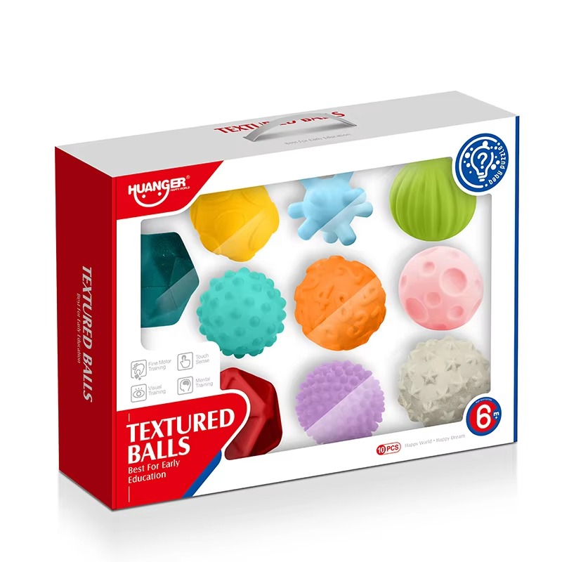 Textured Sensory Balls Set – 10-Piece Educational Tactile Balls for Babies 6M+