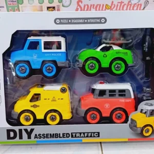 DIY Assembled Traffic – HLD Toy Car / Huan Li Di