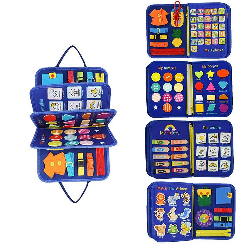 Kids Busy Book Montessori Toys with Sensory Activities - 5 Page