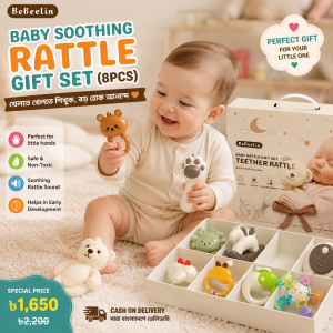 Baby Soothing Rattle Toys Premium Gift Set (8pcs)