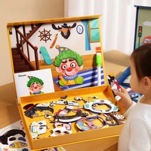 Educational DIY Magnetic Learning Puzzles - face change