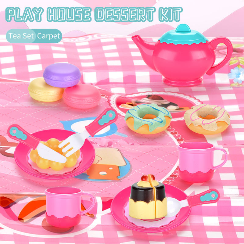 Multiple Style Dessert Kit Toy Set Tea Set Toys With Carpet