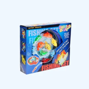 Realistic Action Fishing Set Toy