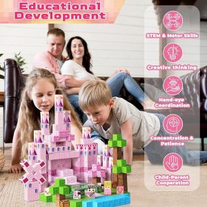 (100pcs)Magnetic Building Blocks Set Construction Toy