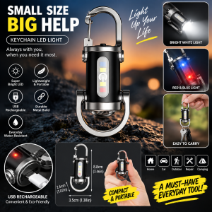 4-in-1 Rechargeable Mini Keyring Light