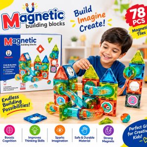 (78pcs)Educational Magnetic Building Tiles Set