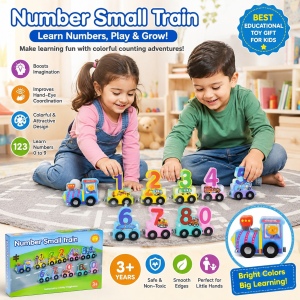 Early Education Montessori Magnetic Wooden Classic Train Toy
