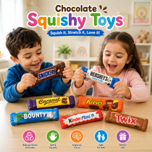 Chocolate Bar Squishy (6 Pcs Mix flever Box)