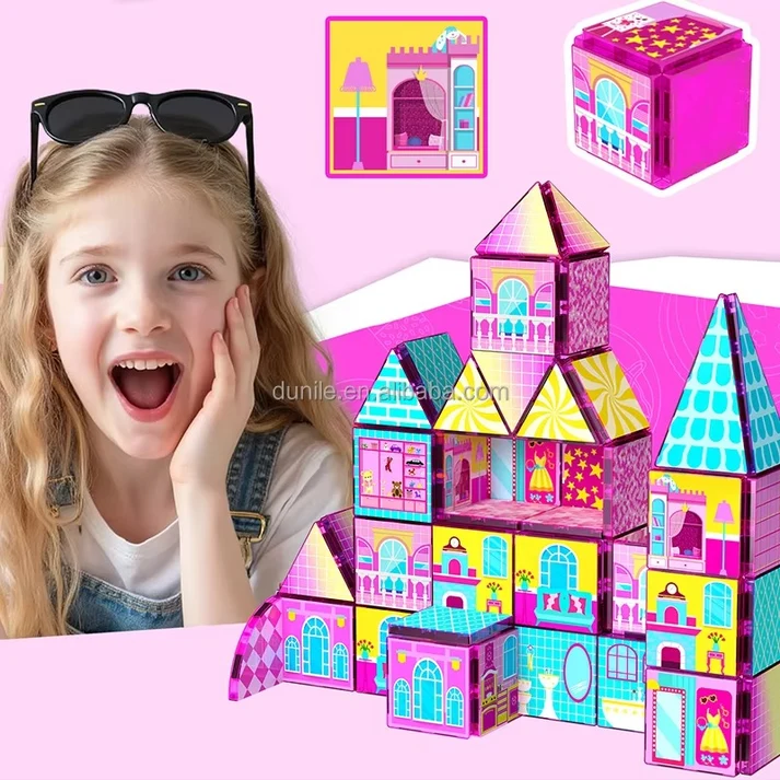 Magnetic Tiles 48PCS Magnetic Building Blocks