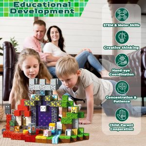 (100Pcs) Magnetic Blocks Forest World - Montessori Kids Toys