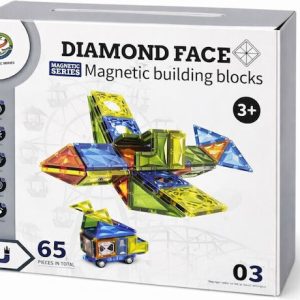 Dimond cut Magnetic Building Tiles Set (65pcs)